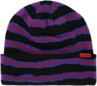 Corduroy Ripped Stripe Beanie - black