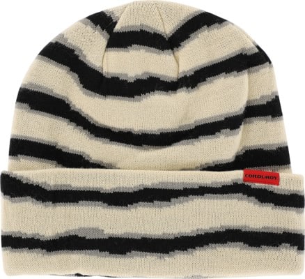 Corduroy Ripped Stripe Beanie - natural - view large