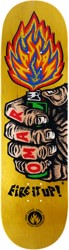 Black Label Hassan Fire It Up 8.75 Skateboard Deck - yellow