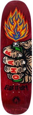 Black Label Hassan Fire It Up 9.25 Skateboard Deck - maroon - view large