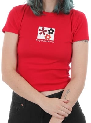 Frog Women's Flower Baby T-Shirt - red - view large