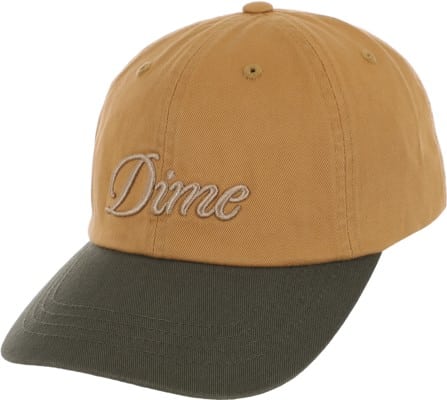 Dime Cursive Low Pro Snapback Hat - mustard/olive - view large