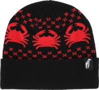 Crab Grab Nordicrab Beanie - black and red