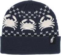 Crab Grab Nordicrab Beanie - navy and white