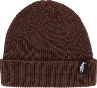 Crab Grab Claw Label Beanie - brown