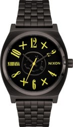 Nixon Nirvana Time Teller Watch - black nirvana smiley face