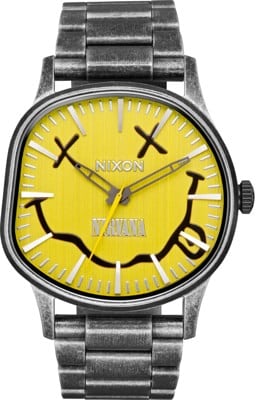 Nixon Nirvana Sentry Wobble Watch - yellow nirvana smiley - view large