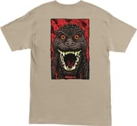 Santa Cruz Godzilla Destroyer Stripes T-Shirt - sand