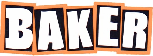 Baker Brand Logo Sticker - neon orange - view large