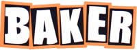 Baker Brand Logo Sticker - neon orange