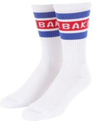 Baker Red Stripe Sock - white