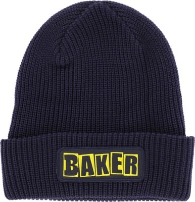 Baker Brand Logo Beanie - navy/yellow - view large