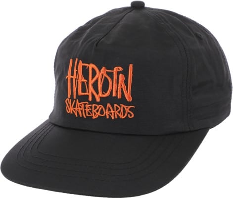 Heroin Script Snapback Hat - black/orange - view large