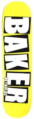 Baker Reynolds Brand Name 8.38 Skateboard Deck - neon yellow - view large