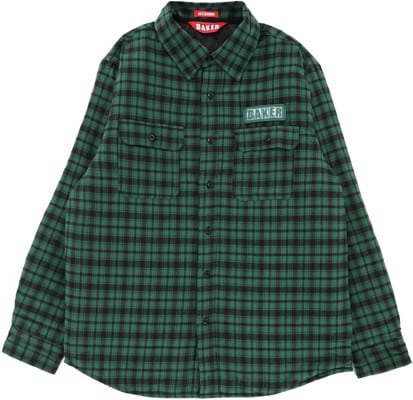 Baker Brand Logo Insulated Flannel Jacket - green - view large