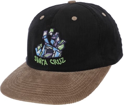 Santa Cruz Scratched Snapback Hat - black/dusty brown - view large