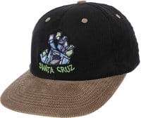 Santa Cruz Scratched Snapback Hat - black/dusty brown