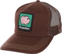 Stingwater Piggy Bank Trucker Hat - brown