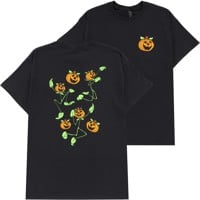 Halloween Stickers Skateboards Dancing Pumpkins T-Shirt - black