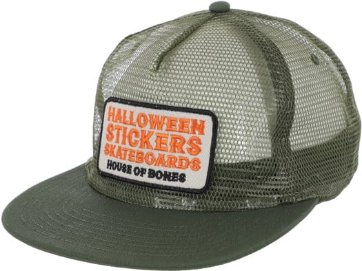 Halloween Stickers Skateboards House Of Bones Trucker Hat - army - view large