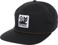 Spiral Wax Co Purrfect Snapback Hat - black