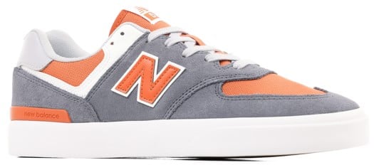 New Balance Numeric 574V Skate Shoes - grey/orange - view large