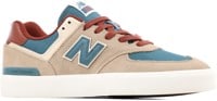 New Balance Numeric 574V Wide Skate Shoes - tan/sage