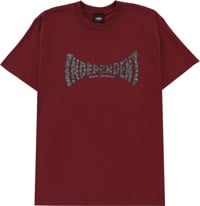 Independent Skull Span T-Shirt - burgundy