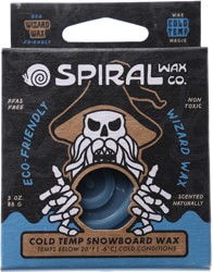 Spiral Wax Co Wizard Snowboard Wax - cold temp blue