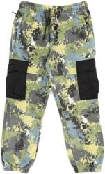 Autumn Bask Cargo Pant Sweatpants - moss camo