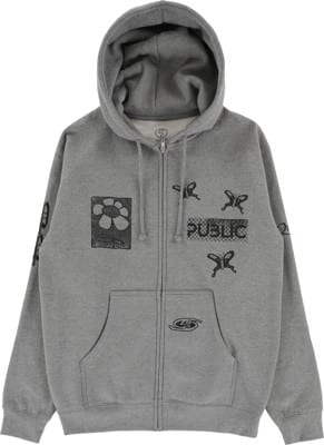 Public Sum Zip Hoodie - grey - view large