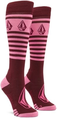 Volcom Women's Striker Wool Blend Snowboard Socks - burgundy - view large