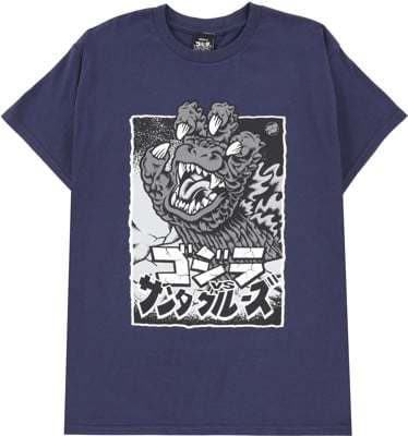 Santa Cruz Godzilla Hand Front T-Shirt - navy - view large