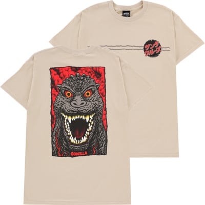 Santa Cruz Godzilla Destroyer Stripes T-Shirt - sand - view large