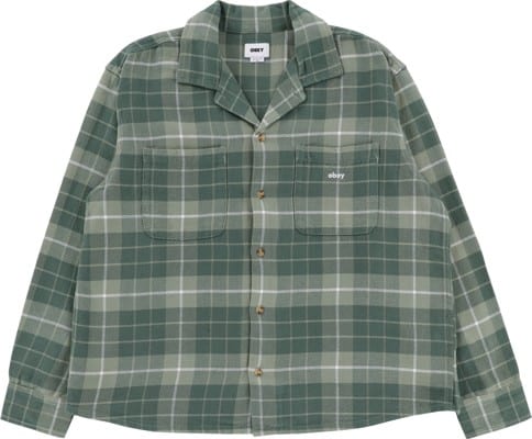 Obey Bigwig Simon Flannel Shirt - lily pad multi - view large