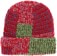 Obey Patchwork Rib Beanie - red multi - reverse