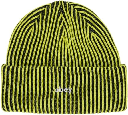 Obey Bowery 2 Tone Rib Beanie - flourescent - view large