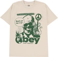 Obey Don't Waste It T-Shirt - cream