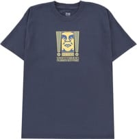 Obey Double Exclamation T-Shirt - navy