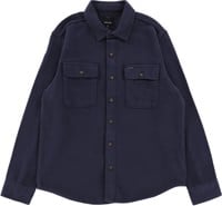 Brixton Bowery Textured Loop Twill Flannel Shirt - washed navy