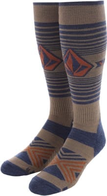 Volcom Horizon Wool Blend OTC Snowboard Socks - chestnut brown - view large