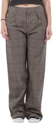 Brixton Women's Ludlow Trouser Pants - brown/cream houndstooth