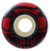 Bones 100's OG Formula V4 Wide Skateboard Wheels - white/red mummy skulls (100a)