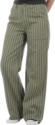 Brixton Women's Vintage Military Lw Pants - olive surplus/white cap pinstripe - view large