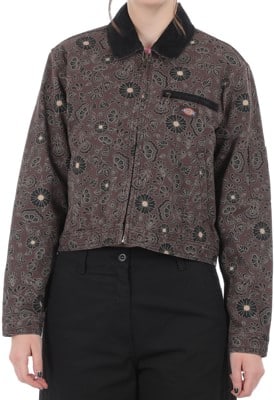 Dickies Women's Ellis Floral Jacket - floral on canvas dark base - view large