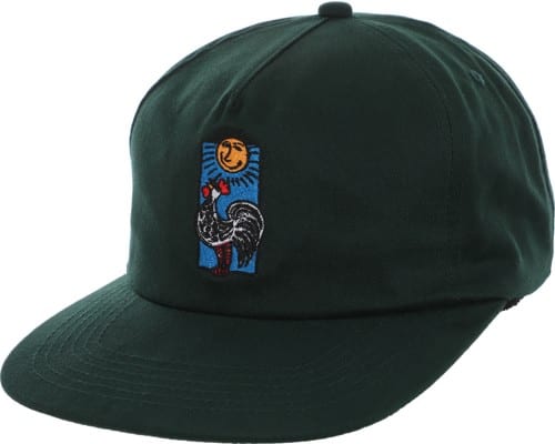 Chocolate Rooster Snapback Hat - forest green - view large