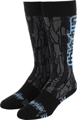 Thirtytwo Signature Merino Snowboard Socks - (zeb powell) black/blue - view large