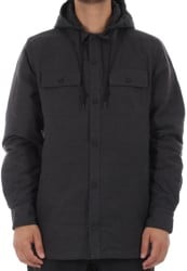 Volcom Insulated Riding Flannel Jacket - heather black