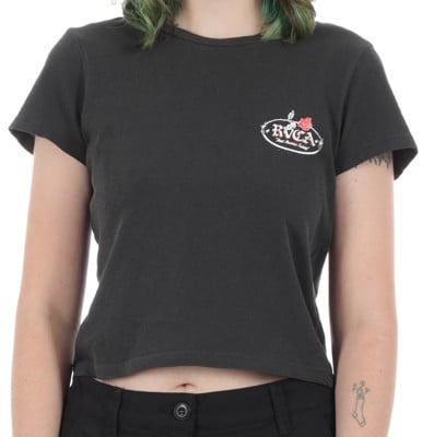 RVCA Women's 411 T-Shirt - washed black - view large