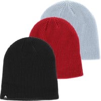 Burton Kids Recycled DND Beanie 3-Pack - true black/dusty blue/deep red